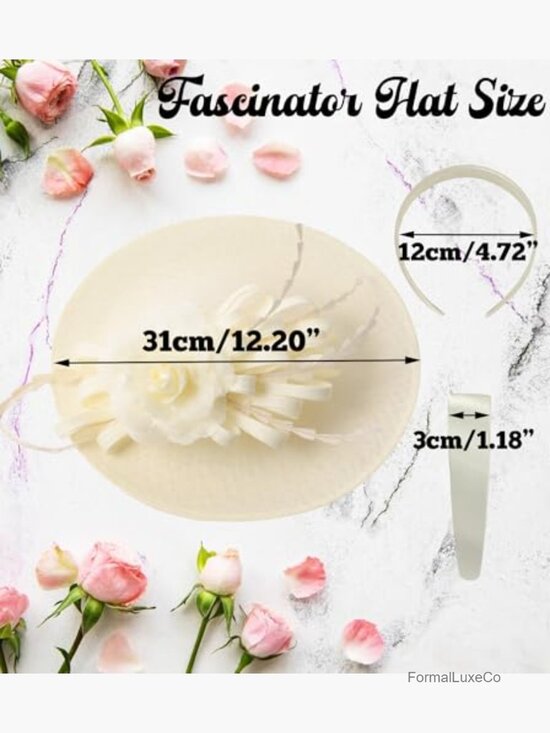 Vintage Fascinator Hat with Feathers - Derby Headwear for Tea Parties main image 5